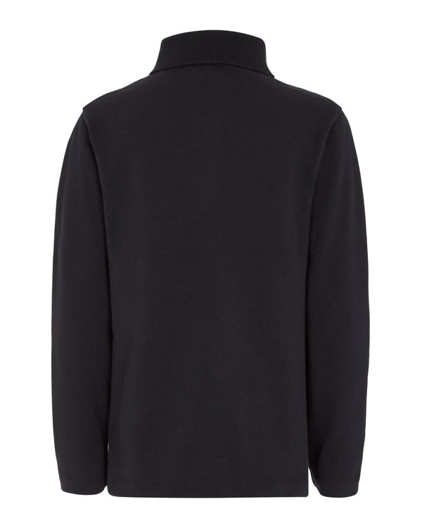 Navy Long Sleeves Polo Shirt