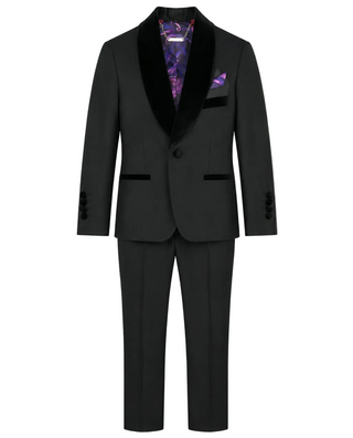 Black Tuxedo with Velvet Lapel and Trim