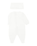 White Baby Three Bears Footie & Hat Gift Set