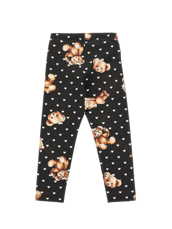 Black Teddy Polka Dot Leggings