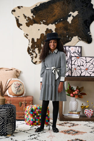 Black and White Houndstooth Dress