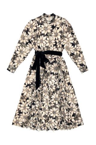 Beige Floral Judith Dress