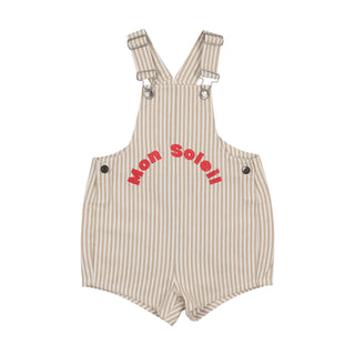 Tan Striped Mon Soleil Overalls