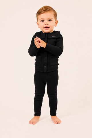 Black Button Down Cardigan Outfit