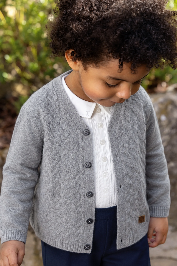 Baby Grey Knit Cardigan