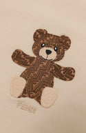 Beige Baby FF Bear Patch Blanket