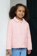 Pale Pink Frill Puffer Jacket