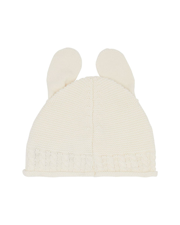 Ivory Knit Bunny Ears Hat