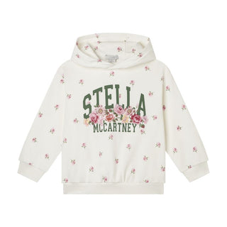 White Ditsy Roses Hoodie