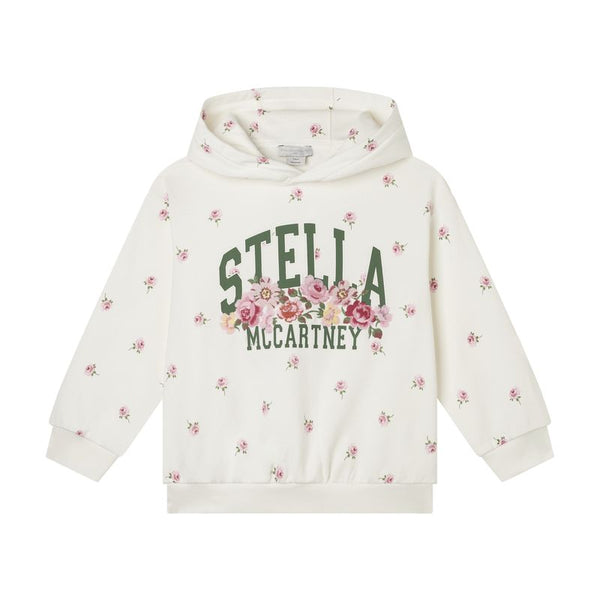 White Ditsy Roses Hoodie