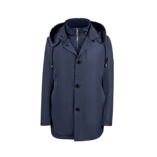 Navy Down Lined Raincoat