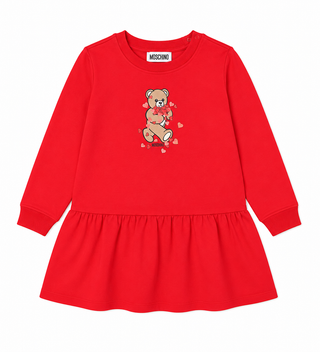 Poppy Red Bear Hearts Dress