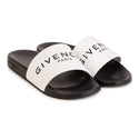 White Givenchy Logo Slides