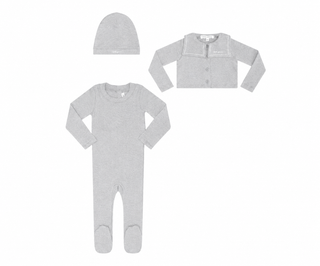 Grey Footie and Cardigan Set