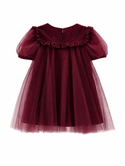 Plum Cord and Tulle Party Dress