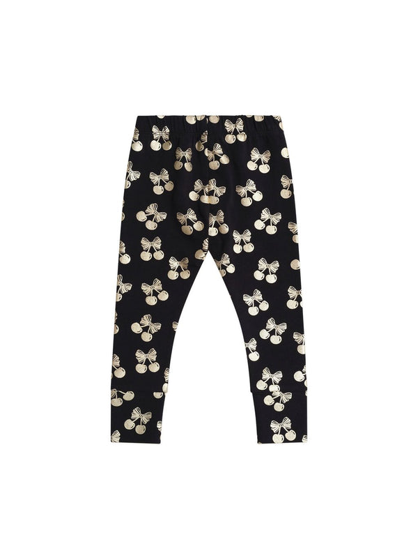 Black and Gold Cherry Pie Leggings