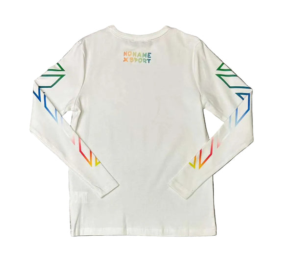 White Rainbow Sport Long Sleeve Tee