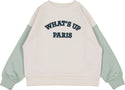 Cream and Almond Cotton Mike Crewneck