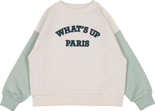 Cream and Almond Cotton Mike Crewneck
