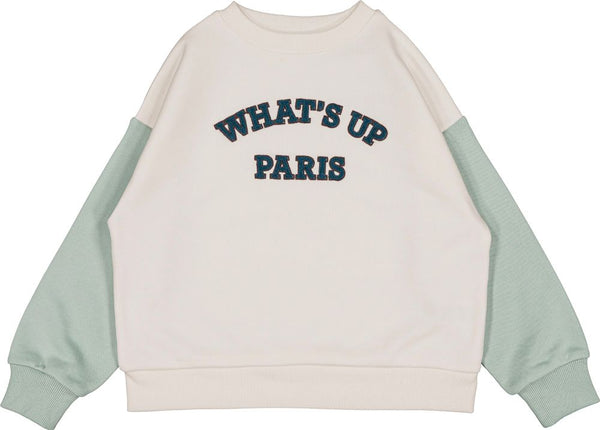 Cream and Almond Cotton Mike Crewneck