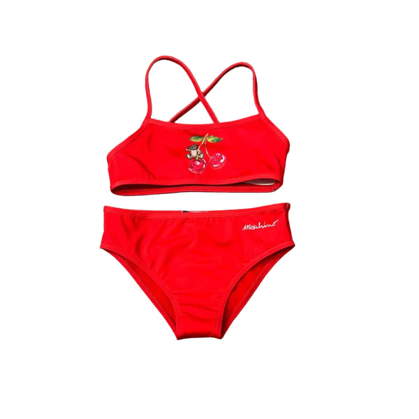 Red Cherry Bear Two Piece Swimsuit