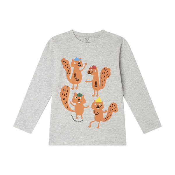 Grey Squirrel Gang Long Sleeve Tee