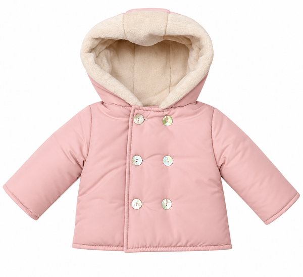 Pink Fillan Fur Lined Coat