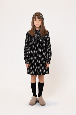 Black and White Polka Dot Girella Long Length Dress