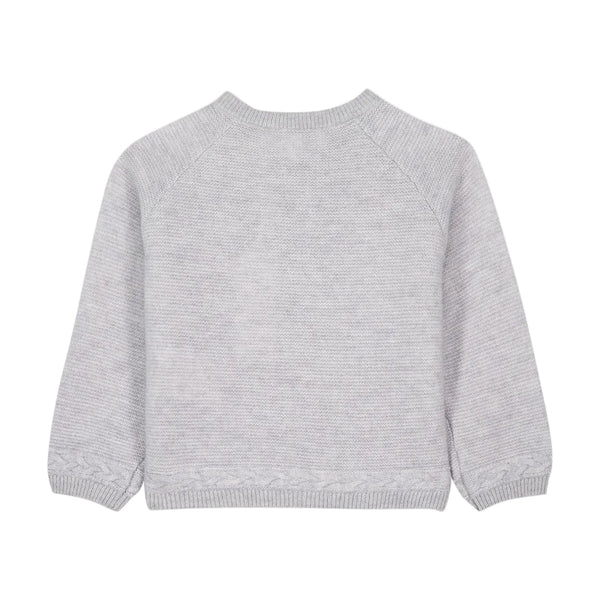 Grey Cableknit Cardigan