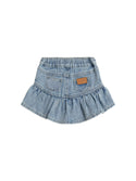 Blue Denim Frilly Skirt