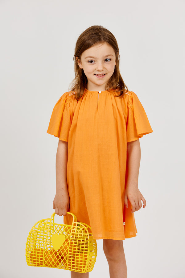 Orange Voile Dress