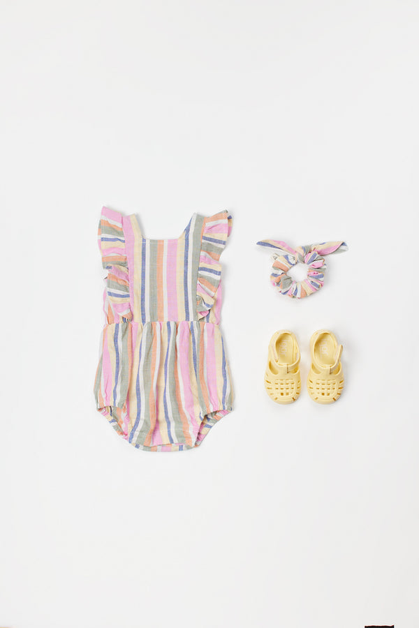 Multicolor Striped Romper