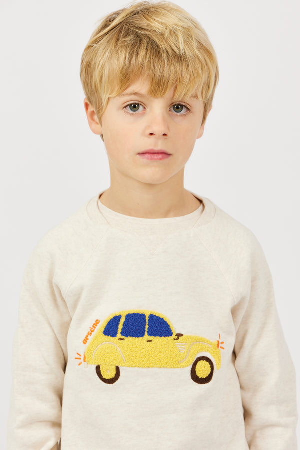 Heather Sand Car Crewneck