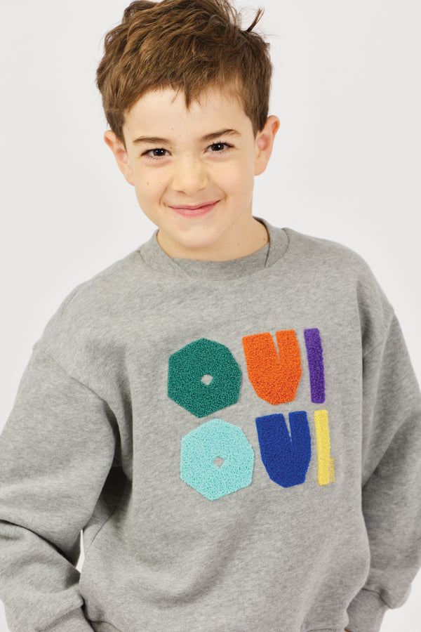 Heather Grey Oui Oui Crewneck