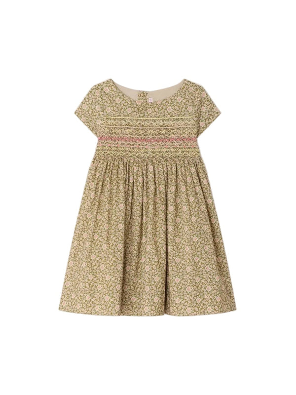 Green Floral Duchesse Dress