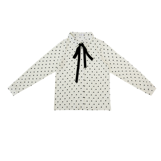 Cream and Black Polka Dot Blouse