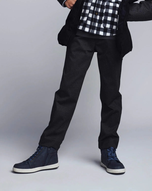 Black Herringbone Everyday Stretch Dress Pant