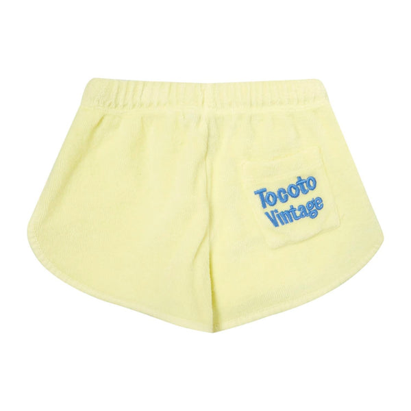 Yellow Terry Baby Shorts