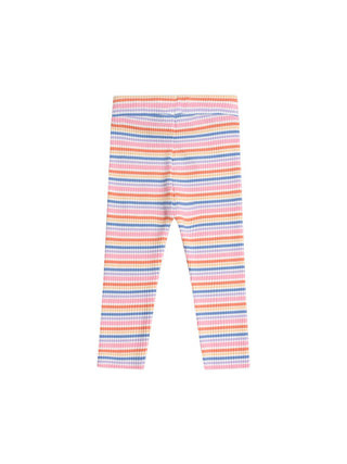 Multicolor Rainbow Ribbed Leggings