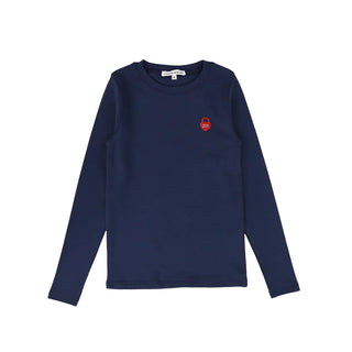 Blue Long Sleeve Heart Logo Tee