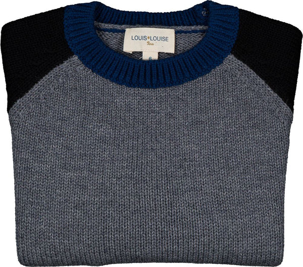 Grey and Navy Rupert Sweater