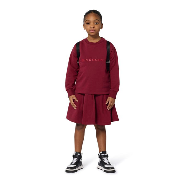 Burgundy Logo Sweatshirt Dress