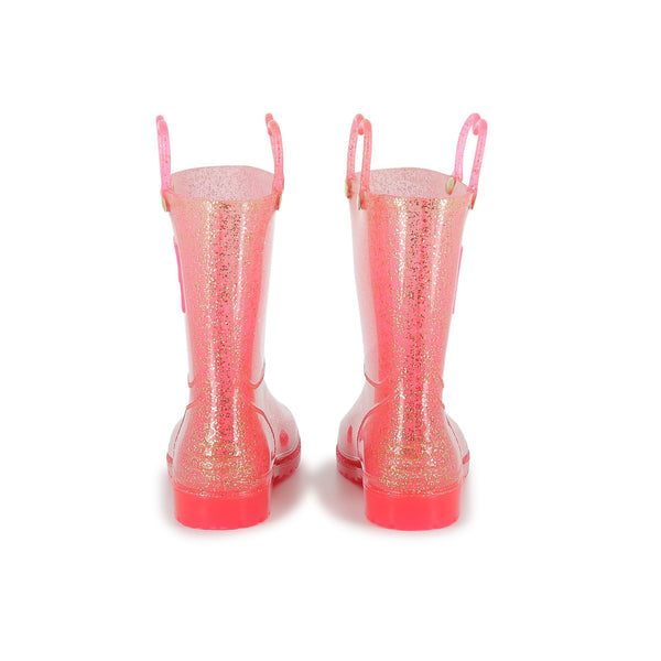Pink Glitter Rain Boots