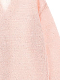 Light Pink 3D Rose Button Cardigan