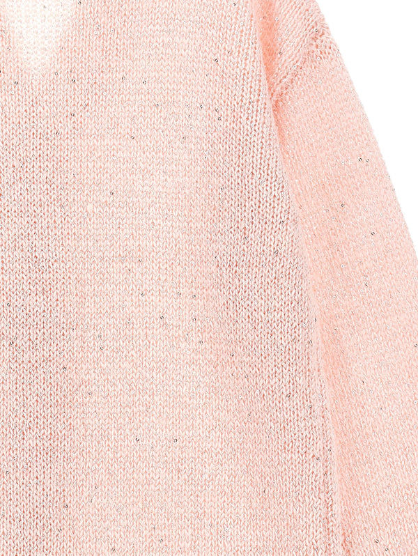 Light Pink 3D Rose Button Cardigan