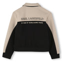 Sand and Black Zip Up Track Jacket