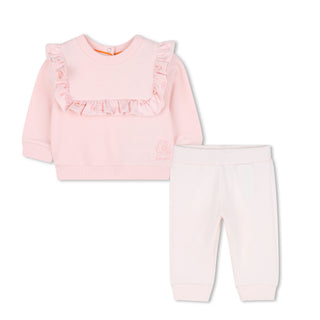 Pink Ruffle Sweatshirt and Leggings