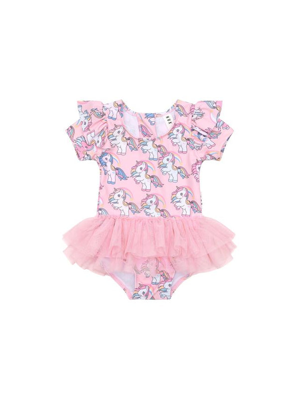 Candy Rainbow Unicorn Frill Tutu Swimsuit