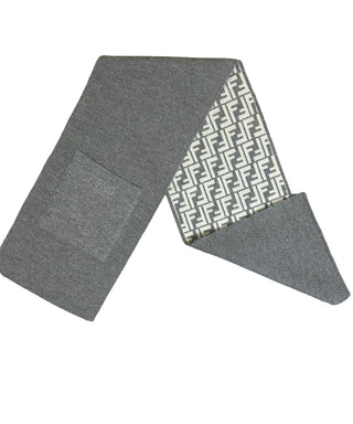 Heathe Grey Knit Scarf with Pocket