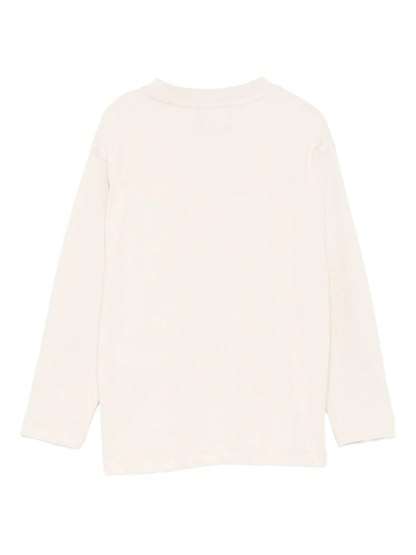 Beige Amrani Logo Graphic Long Sleeve Tee